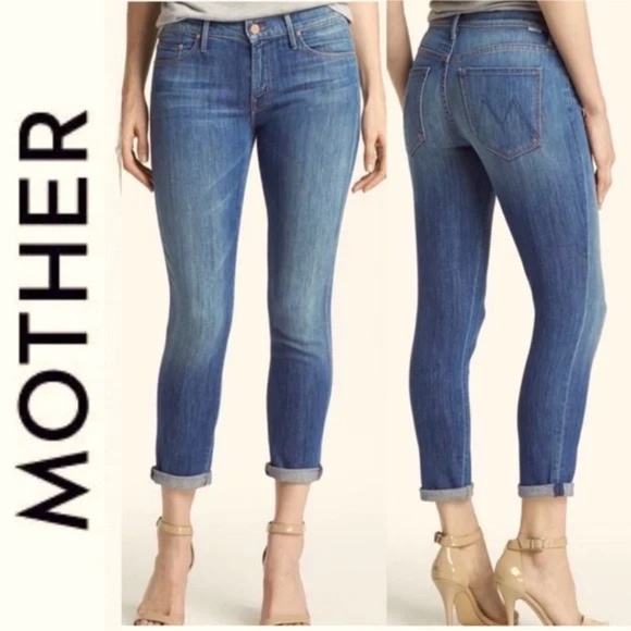 Mother Denim The Skinny Not Skinny Low Rise Jeans in Happy Medium30